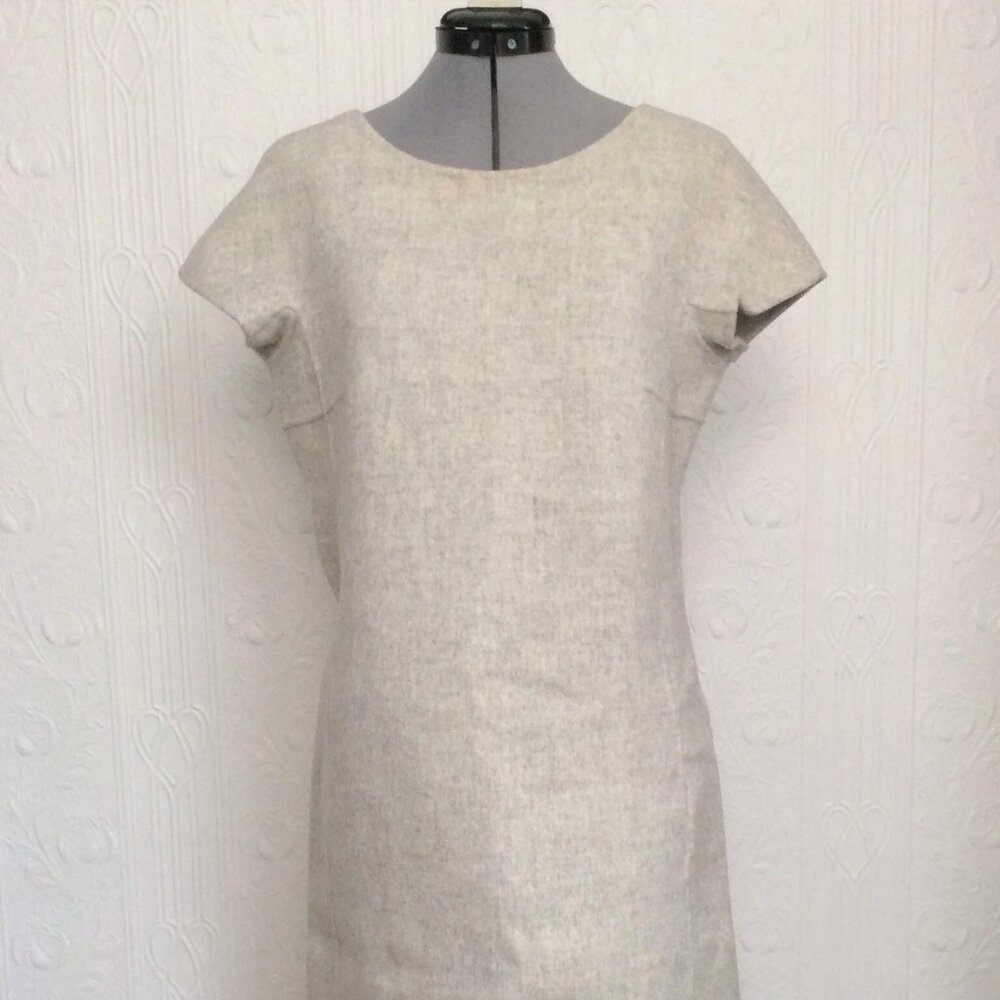 Theory NWT vintage fall shift jumper cashmere-wool dress heather grey, s. 10